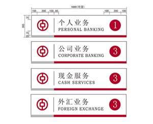 天津天津银行VI标识牌